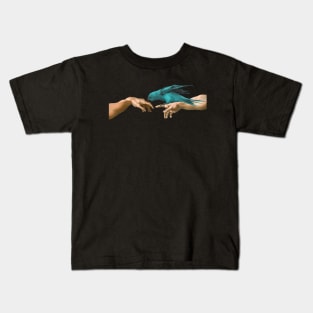 Michelangelo's Blue Indian ringneck Kids T-Shirt